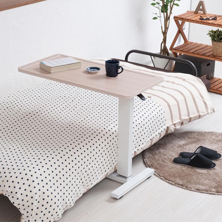 《新品・送料無料》ワンタッチで高さ調節可能◇ガス圧昇降テーブル/机