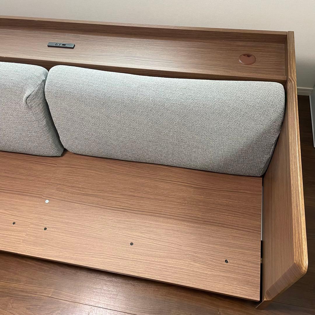 ニトリ 3Way ベッドソファB1-USB (B1-USB2 GY/MBR) - メルカリ