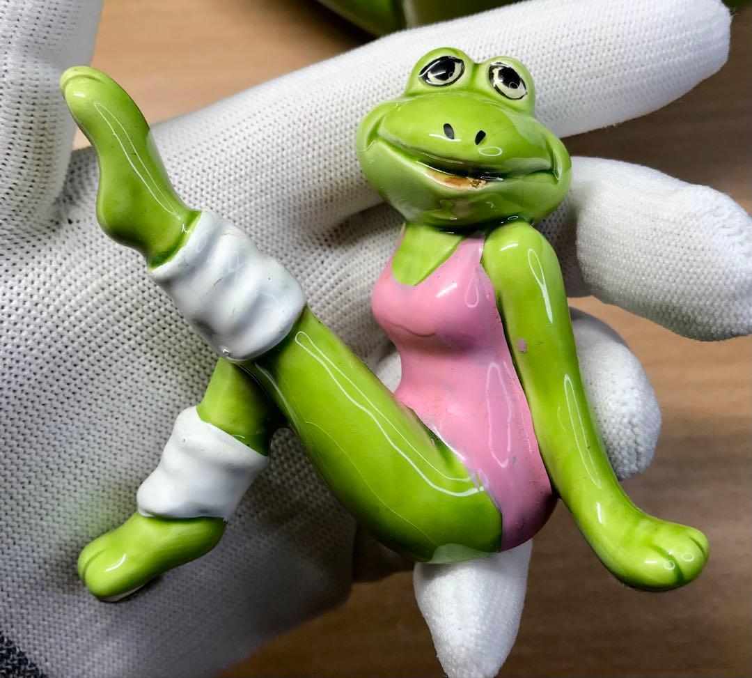 美品 【レトロ】カエル セブンコーポレーション 置物セット7体 かえる