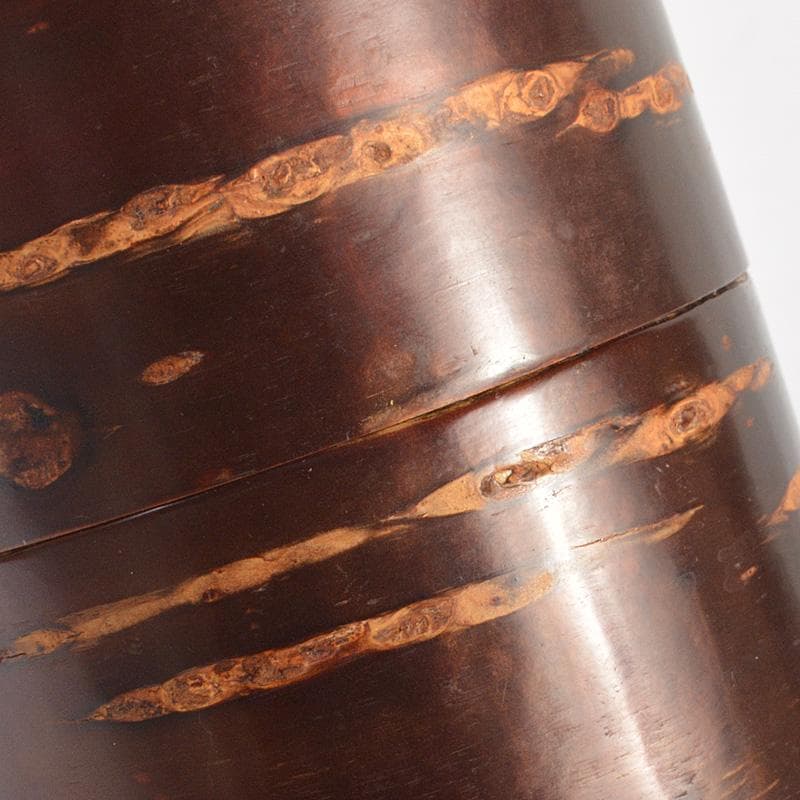 茶道具 越前塗 中出松峰作 螺鈿装飾 遠山桜蒔絵 桜中次 棗 共箱 V 6433