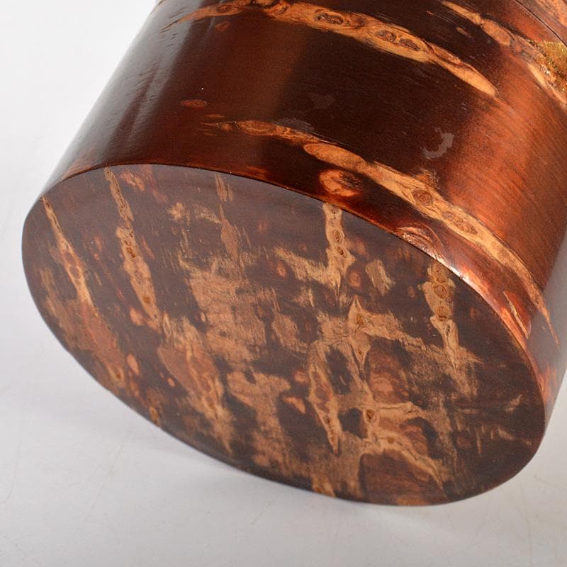 茶道具 越前塗 中出松峰作 螺鈿装飾 遠山桜蒔絵 桜中次 棗 共箱 V 6433