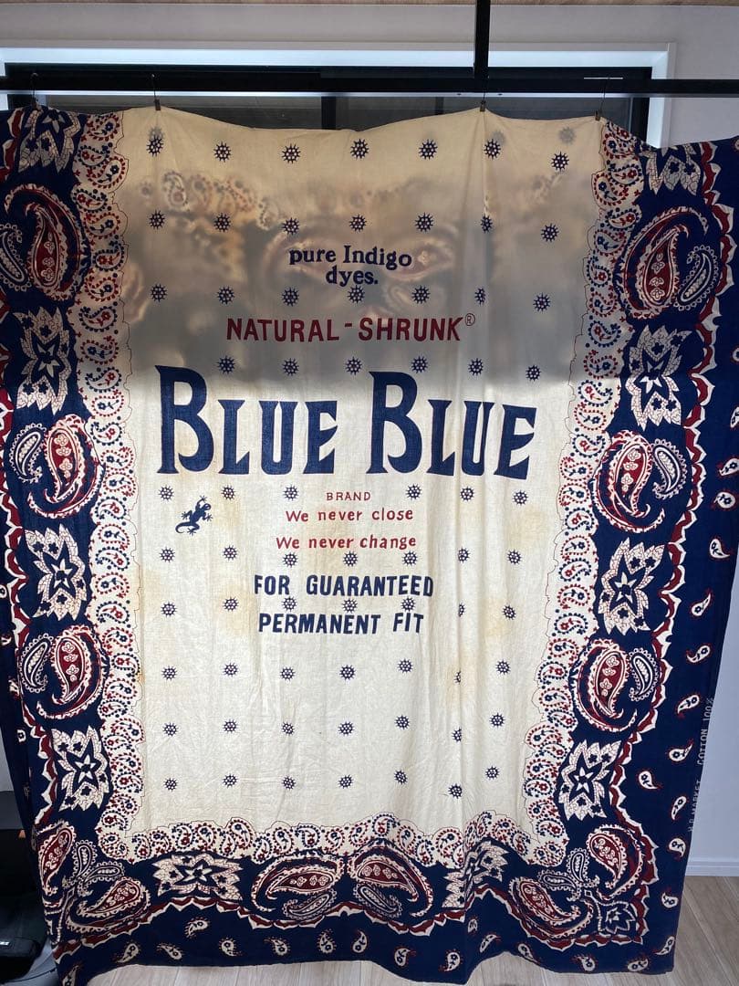 【tky78 】BLUE BLUE インディゴ染め ペイズリー柄 tky78 】BLUE BLUE インディゴ染め ペイズリー柄 tky78 】BLUE BLUE