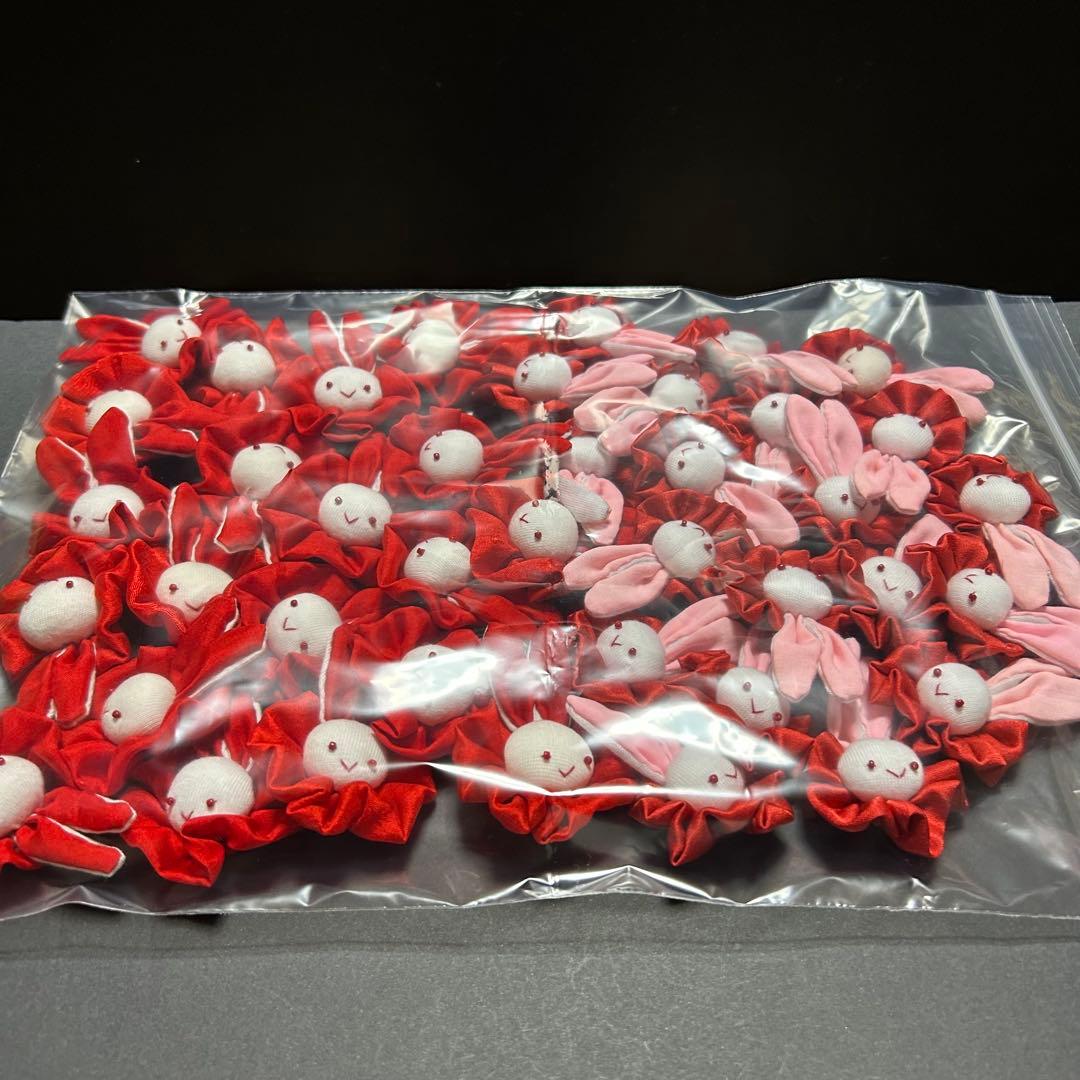 ハンドメイド雑貨【うさぎ顔パーツ】40個 クラフト・布製品