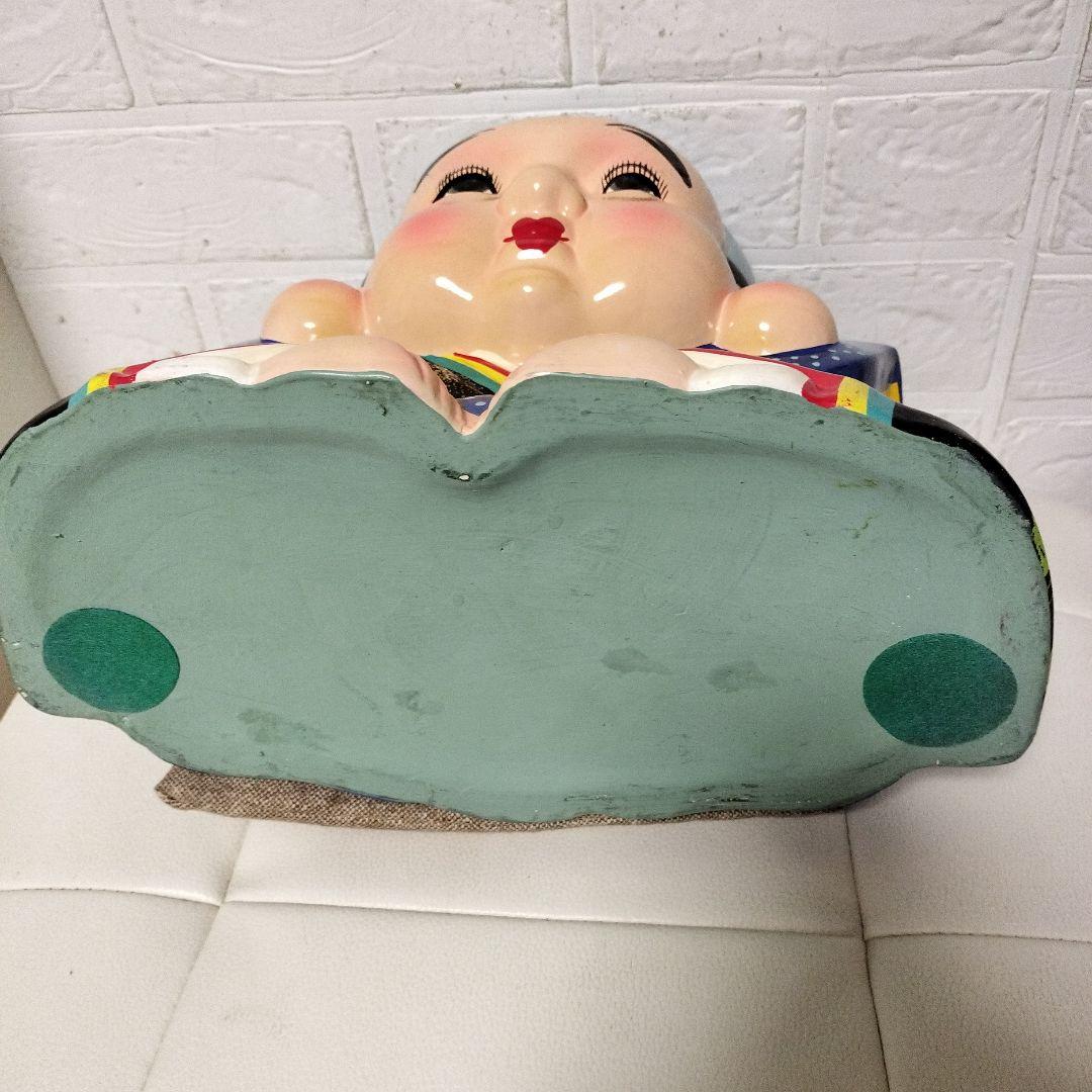 陶器 福助 置物 特大サイズ 縁起物 オブジェ 昭和レトロ - メルカリ