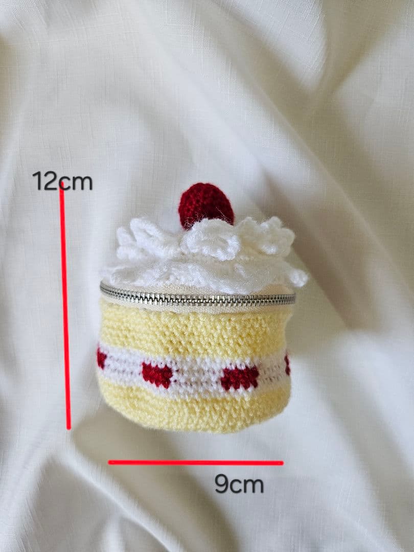 編みぐるみショートケーキポーチ - メルカリ