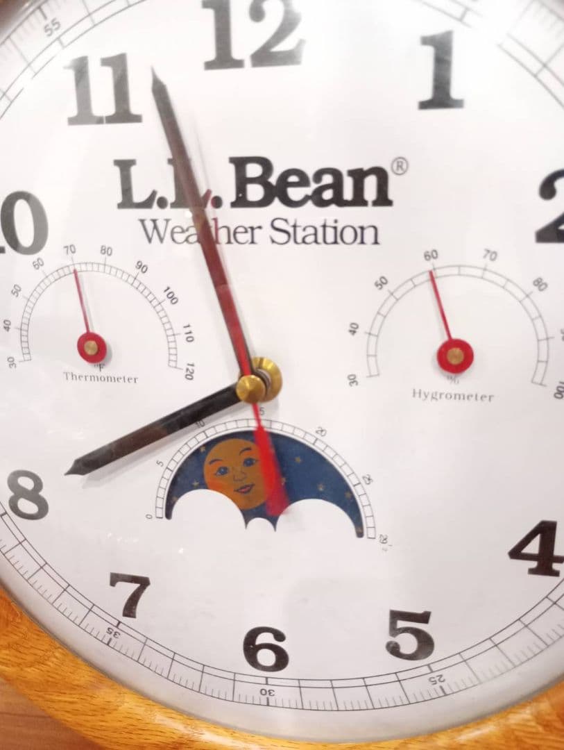 L.L. Bean エルエルビーン 壁掛け 時計 weather station - メルカリ