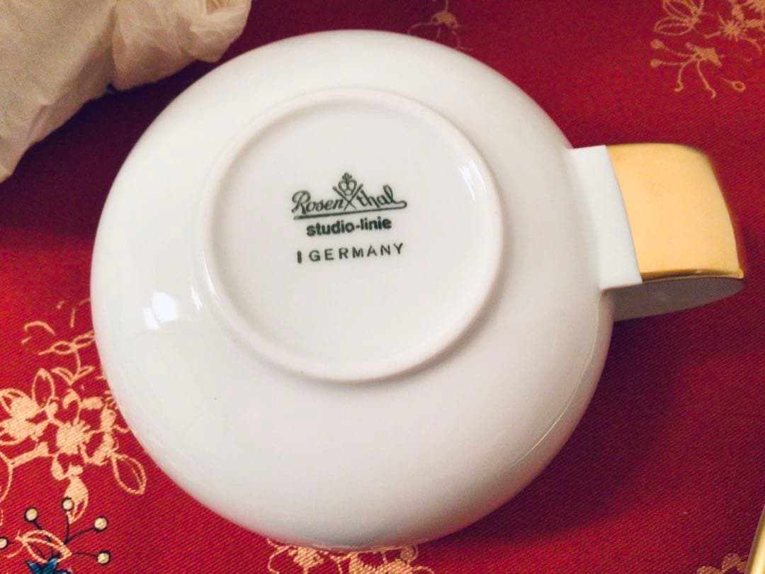 1980s ローゼンタール カップ＆ソーサー スオミ ゴールドライン 6客