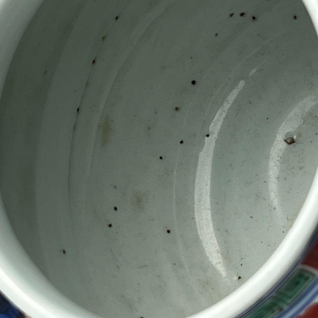 優美 五彩龍紋染付壺 大明嘉靖年製 款 中国美術 古玩 - メルカリ