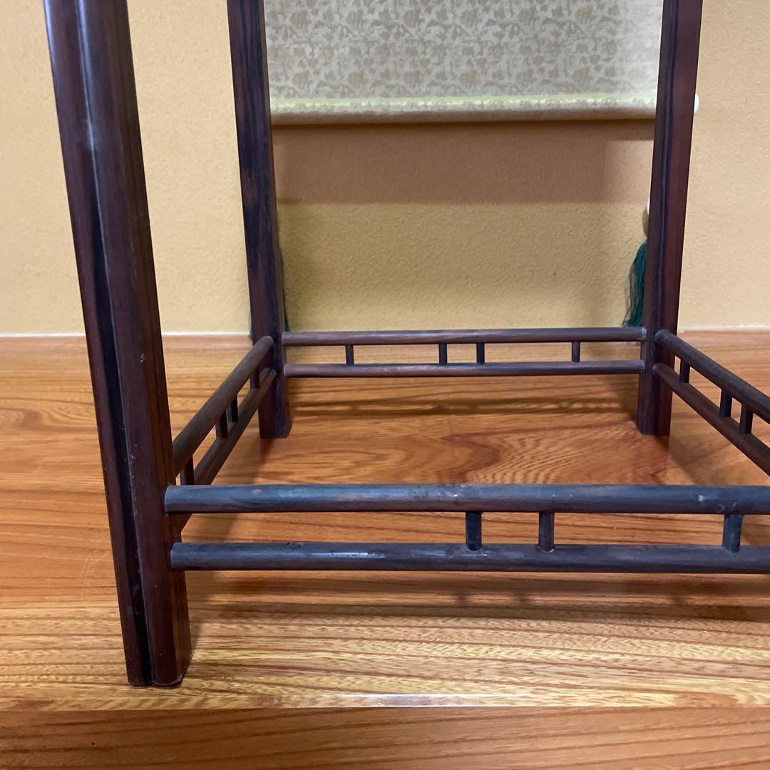 唐木】懸崖1.1尺 盆栽台 黒檀 ビンテージ品 高卓(こうしょく)やや低くめ