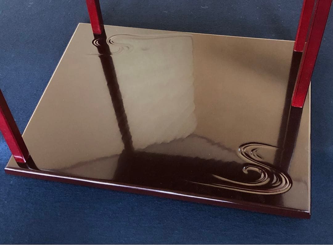 《R》茶道具 淡々斎好写 山雲棚 組立式 山下靖斎作 元箱　251216お5