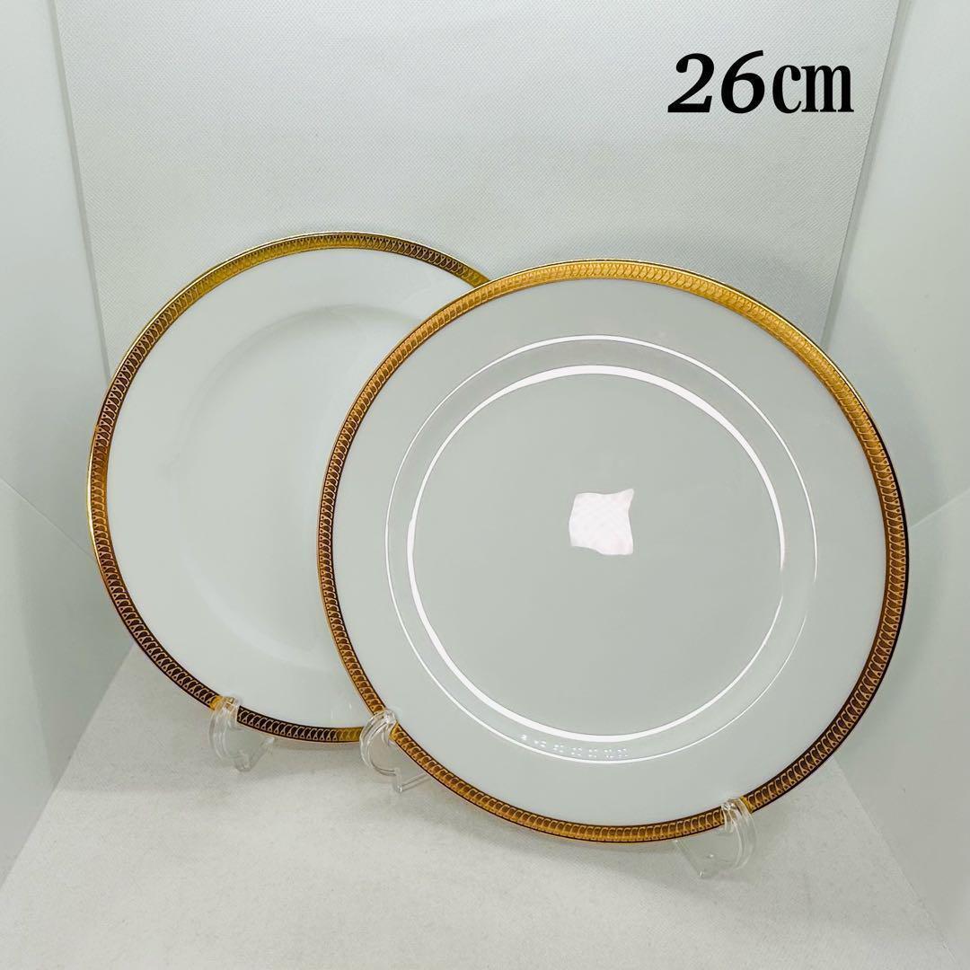 未使用 大倉陶園 片葉金蝕 2枚セット 26㎝ ディナープレート 大倉陶園 片葉金蝕 ティー・コーヒー碗皿ペア(色変り) ( ギフト