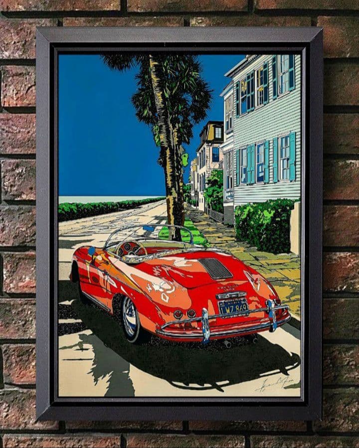 鈴木英人・ポルシェ【A4サイズ写真ポスターフレーム付き３点セット】ポスター 鈴木英人・ポルシェ【A4サイズ写真ポスターフレーム付き3点セット