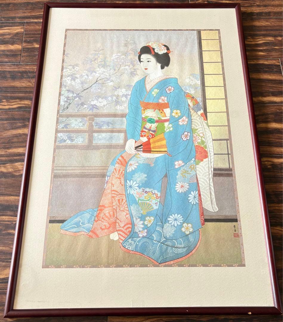 横尾芳月 舞妓 日本画 額装 美人画 F 横尾芳月 舞妓 日本画 額装 美人画 F - メルカリ