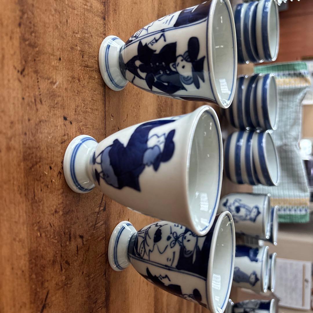 有田焼 青花 しん窯 小皿 中皿 湯呑み コーヒーカップ ワイングラス他