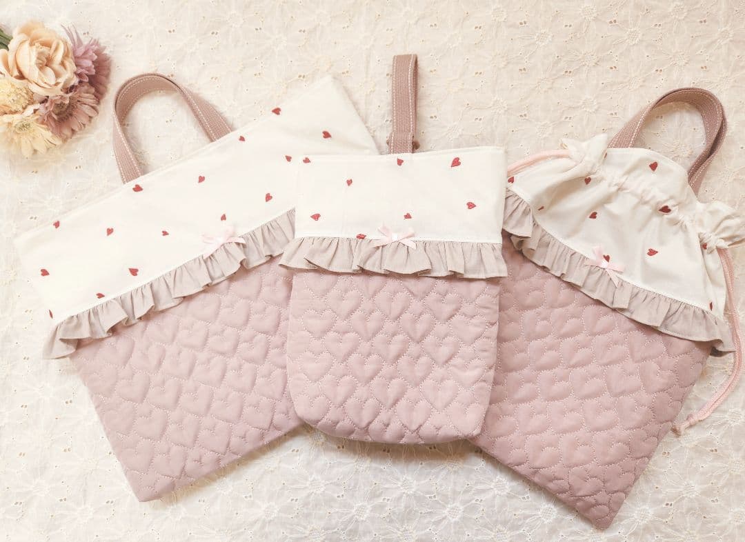 入園セット 入学セット 女の子 レッスンバック 上履き袋 体操服袋 お着替え袋 入園入学3点セット レッスンバッグ 上履き入れ 体操服袋 女の子 くすみ