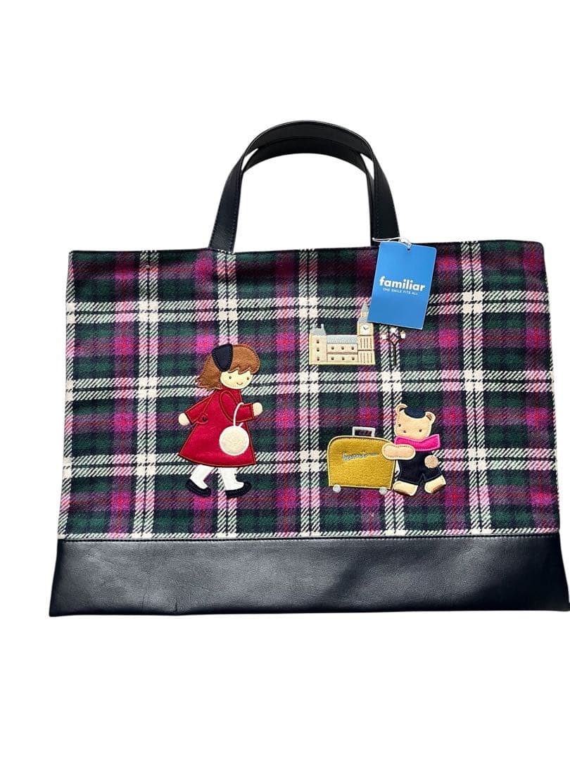 【新品未使用】ファミリアショーパープル タータンチェックバッグ familiar 2019 ファミリアショー ポシェット ショルダーバッグ - メルカリ