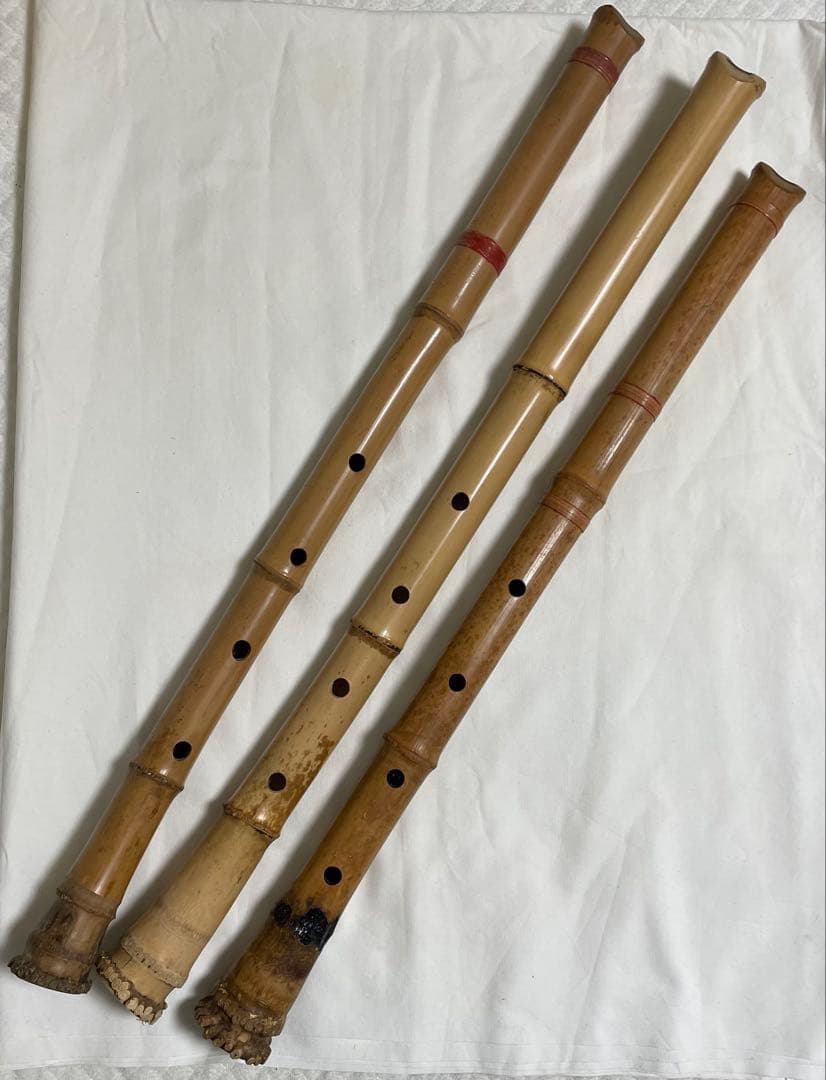 【3管】地無し尺八 セット売り 池上銘地無し尺八3尺4分 - 泉州尺八工房＆TAKE 1 WEB SHOP