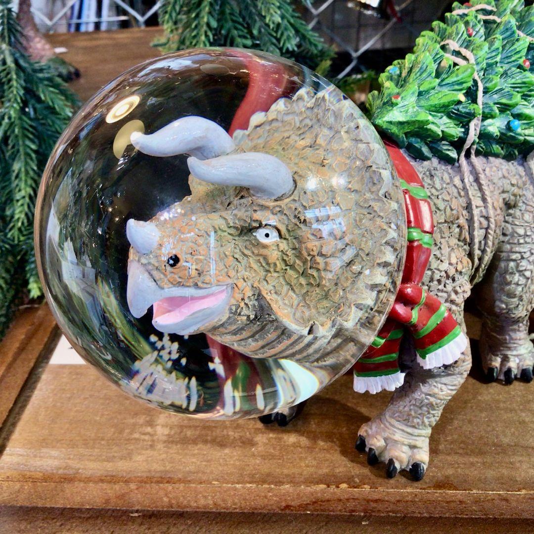 新品 ダイナソー グローブ トリケラトプス ダルトン スノードーム 恐竜