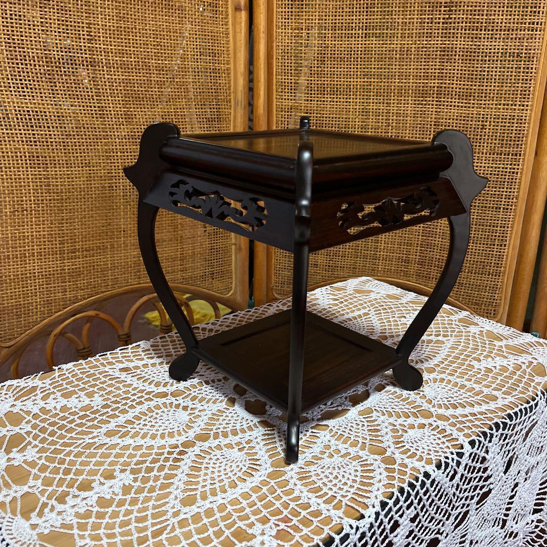 紫檀・黒檀（花台・飾り台・香炉台）2点セット - メルカリ