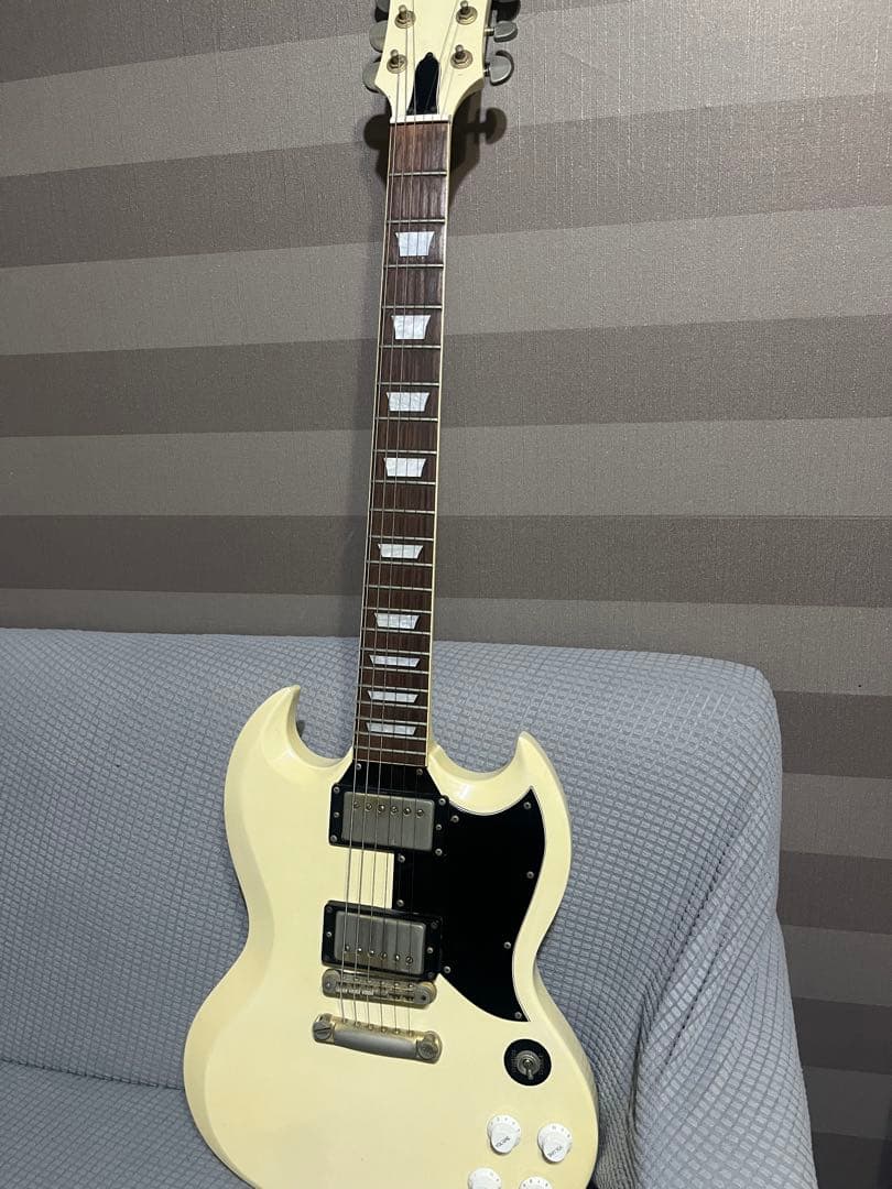 アイボリー エレキギター ハムバッカー LaidBack LTL-5-R-SS White Ivory エレキギター テレキャスタータイプ