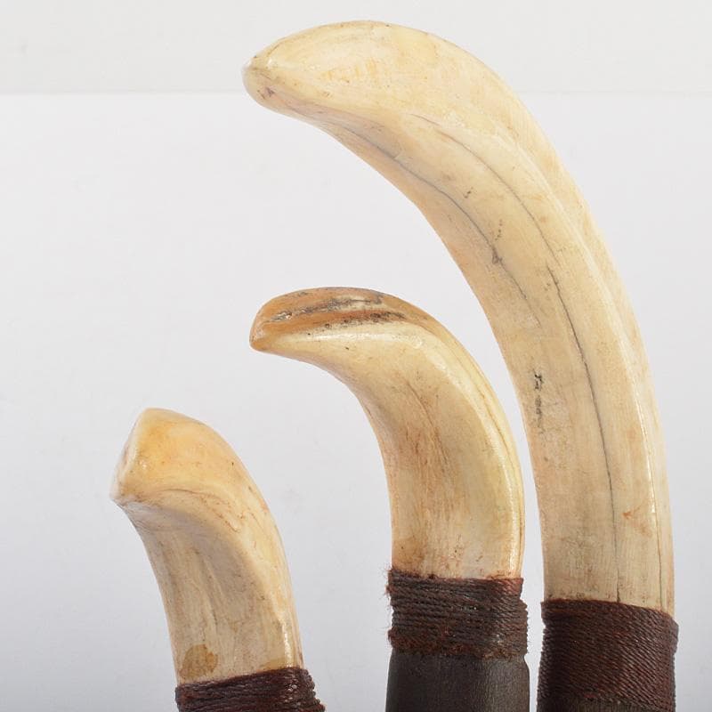 古民芸 イノシシ 猪牙 ちょき 根付 三点 検石見根付 V 6606 - メルカリ