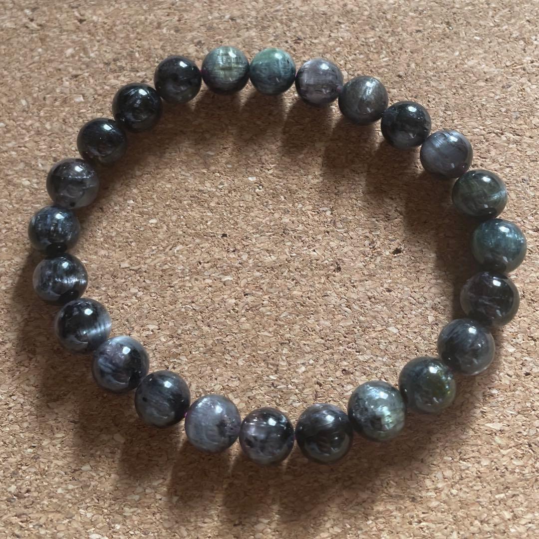 【希少】キャッツアイトルマリン ブレスレット 7.5㎜ 16㎝ 新春セール開催中 キャッツアイが光る！トルマリンのブレスレット｜10月11日新着