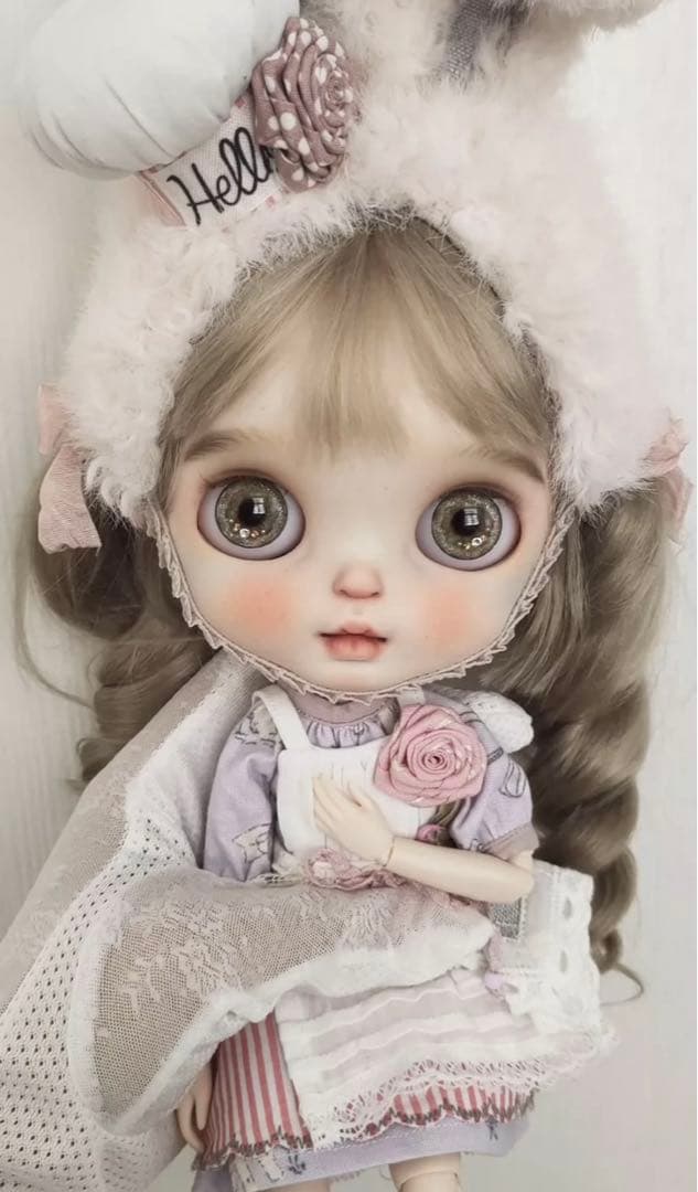 カスタムブライス 人形 海外作家様 キラキラ うさぎちゃん 愛おしい