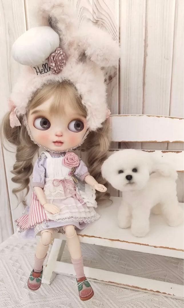 カスタムブライス 人形 海外作家様 キラキラ うさぎちゃん 愛おしい
