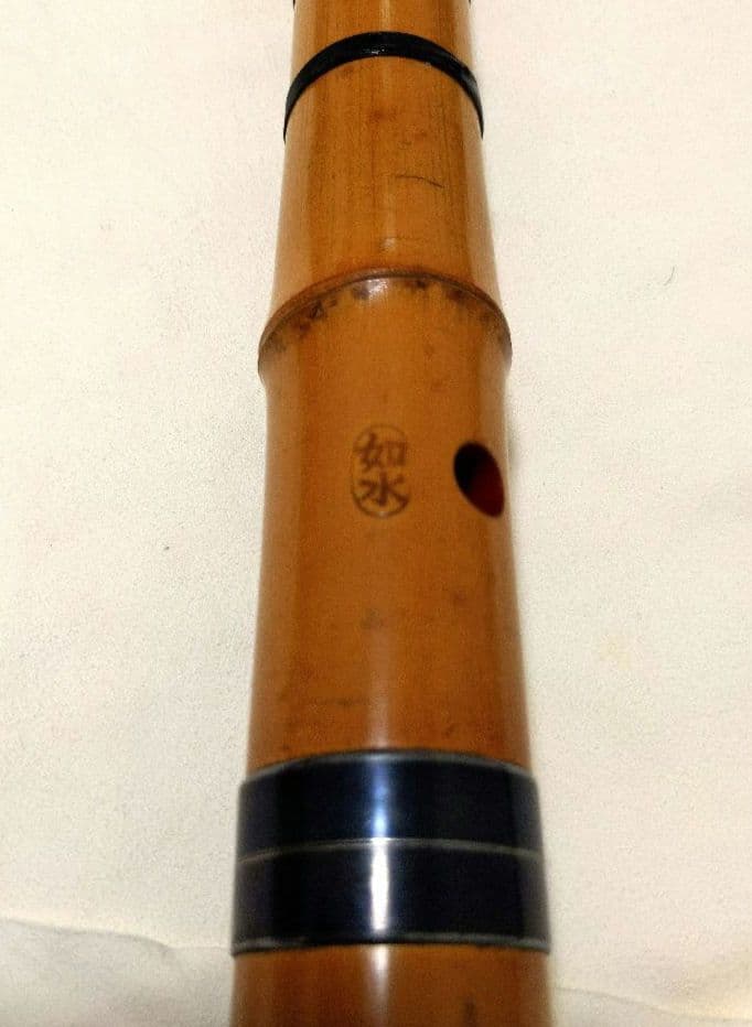 大井如水作☆貴重な一尺六寸管の尺八！100年前の名製管師の名管