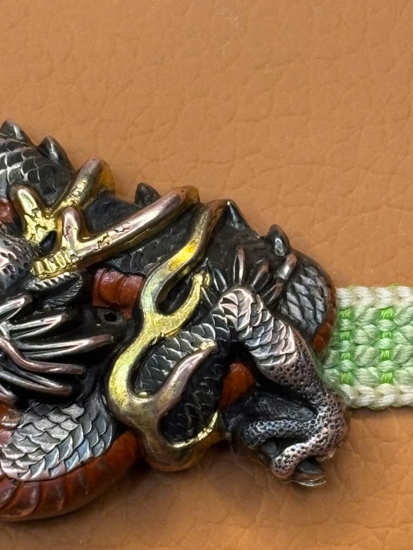 時代物 金工 彫金 龍の帯留め アンティーク 着物 紐付き 工芸 - メルカリ