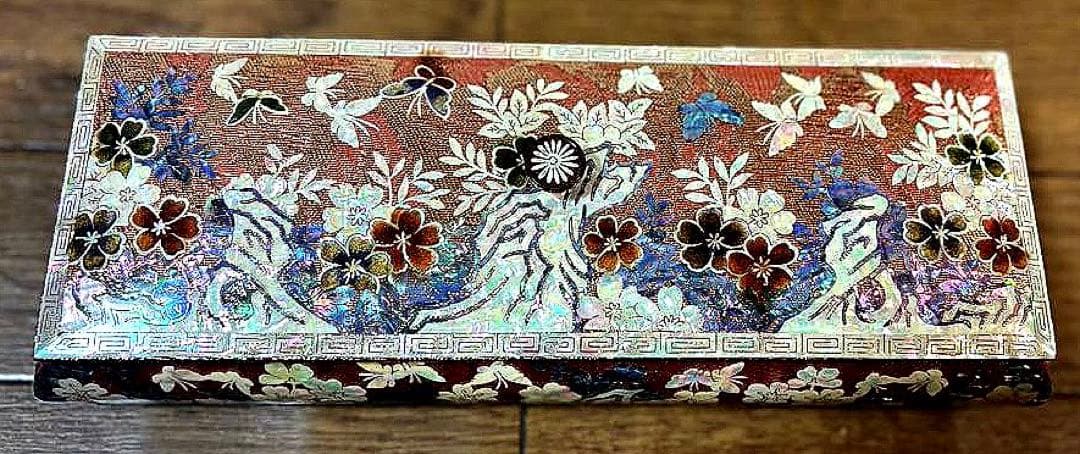 韓国伝統工芸 螺鈿細工 鏡付き ジュエリーボックス 花 - メルカリ