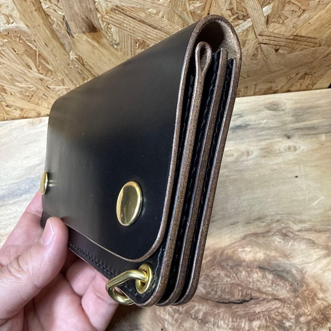 ホーウィン クロムエクセル 150 トラッカーウォレット 茶芯 タロン