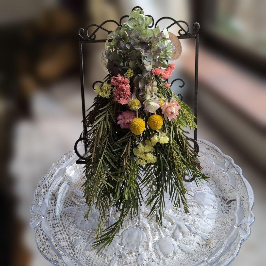 ドライフラワースワッグ 春待ちスワッグ W22cm前後xH37 - メルカリ