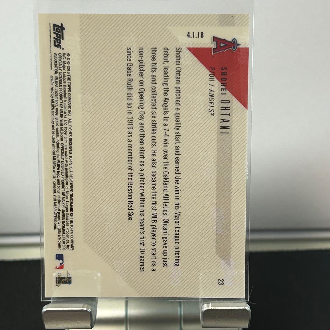 大谷翔平 2018 Topps Now 英語版 RC #72 メジャー初勝利 - メルカリ