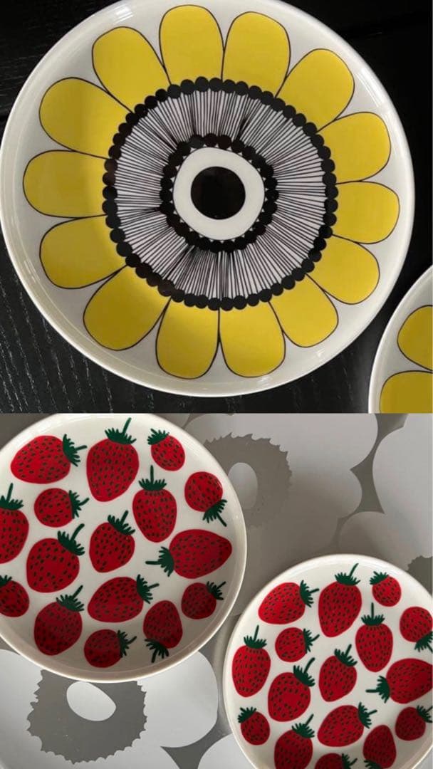 限定　廃盤　マリメッコ　マンシッカ　2枚 廃盤】マリメッコ マンシッカ旧モデル 蓋付きラテマグ2個 いちご