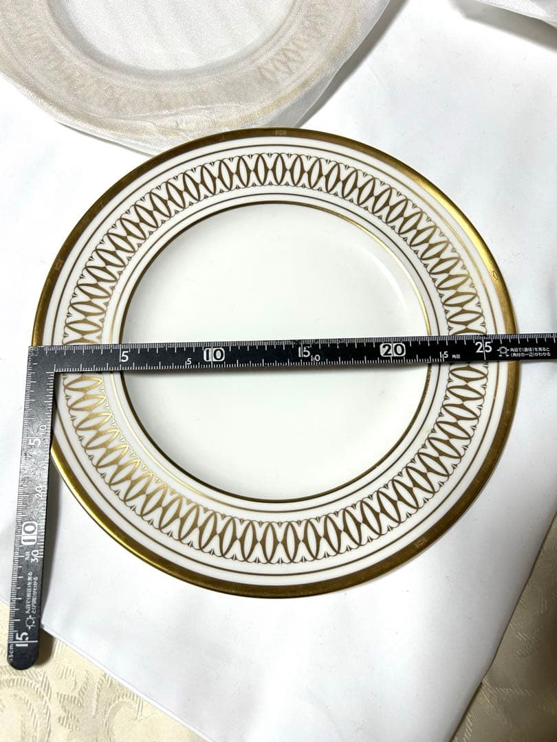 お値下げ【カルティエ】金彩ディナー皿 27センチ5枚セット 発送平日