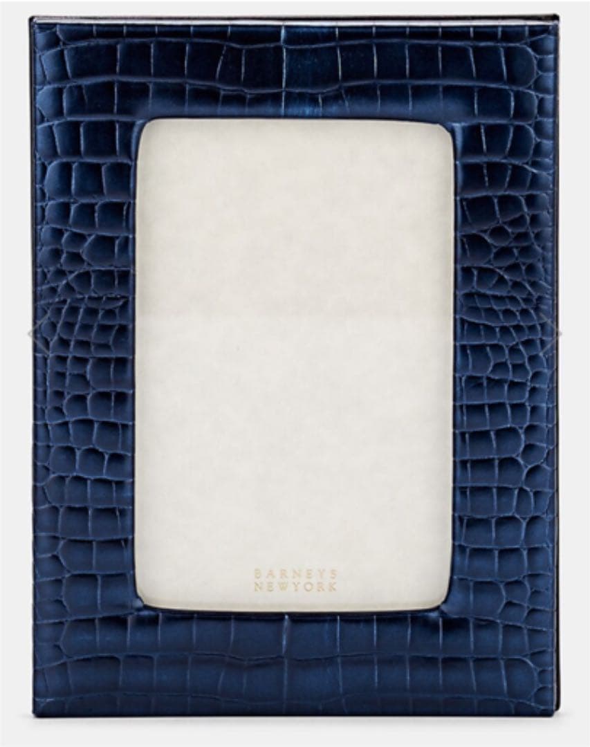 バーニーズ アメリカ製 本革 ワニ革調型押し 写真たて フォトフレーム バーニーズ アメリカ製 本革 ワニ革調型押し 写真たて フォトフレーム