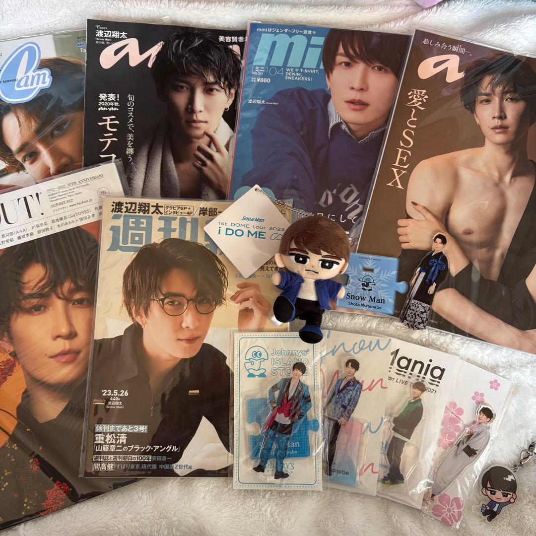 Snow Man 渡辺翔太 雑誌 アクスタ キーホルダー すのチル ぬいぐるみ