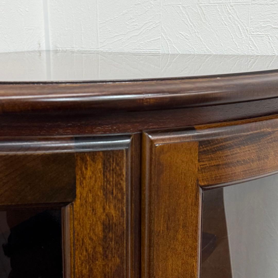 H21K20c カリモク コロニアル ガラスコーナーキャビネット - メルカリ