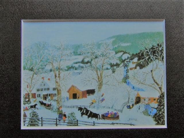 グランマ・モーゼス、『橇乗り』、希少画集画、状態良好 - メルカリ