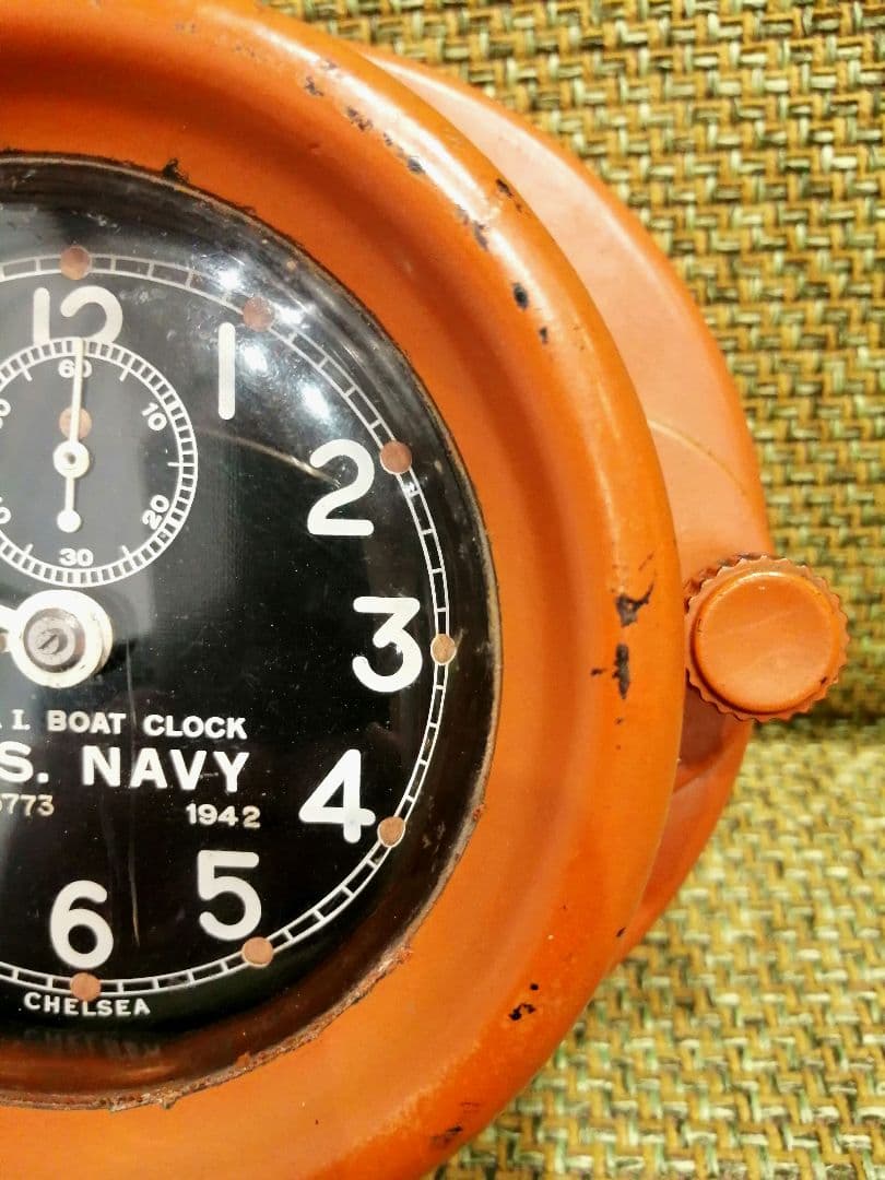 U.S.NAVY  WW2  BOAT  CLOCK 40年代　ビンテージ