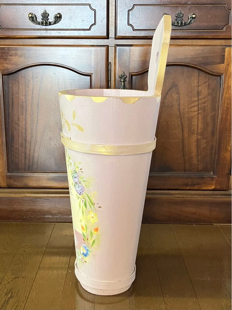 トールペイント作品】アンブレラスタンド 傘立て 帆船 花柄 - その他