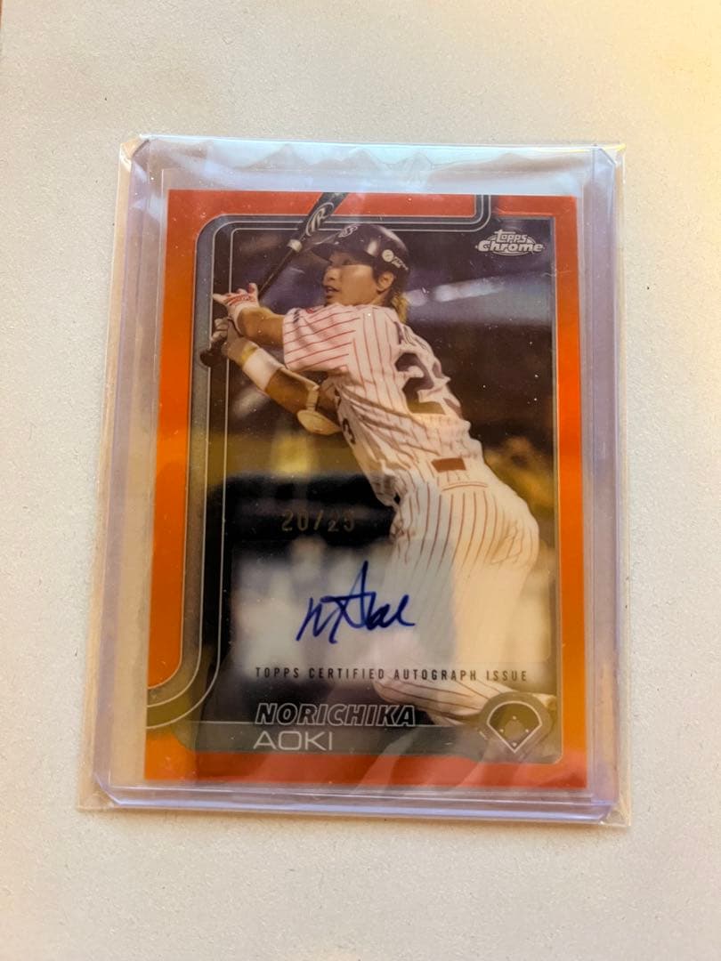 topps chrome npb 2025 青木宣親 直筆サインカード /25 - メルカリ