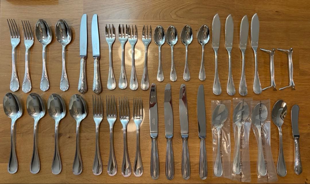 クリストフル　シルバーコーティング カトラリーセット 収納ケース付き クリストフル】カトラリーセット | OFFICIAL BLOG | ブランド洋食器