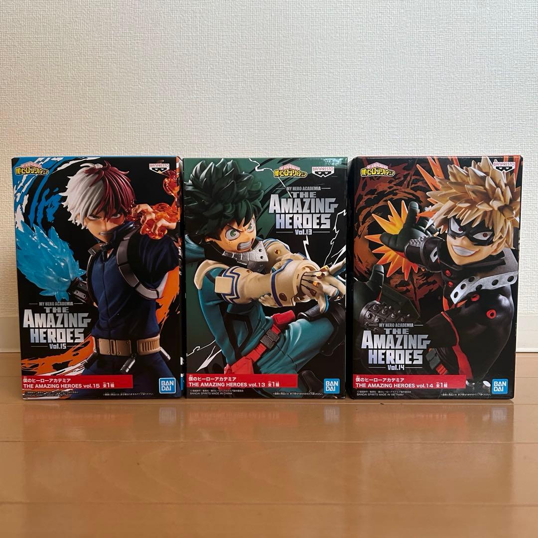 未開封】ヒロアカ フィギュア 3種セット 緑谷出久 爆豪勝己 轟焦凍