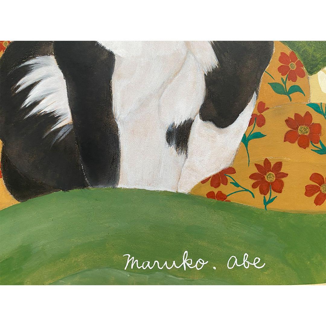 原画「寝床の二匹」《＋猫イラスト３枚無料プレゼント》