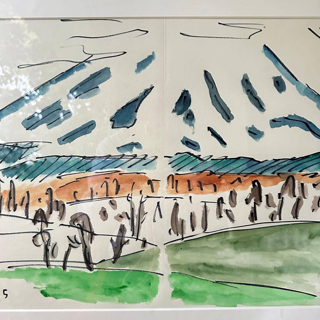 超限定9月9日20時迄‼️真作カムイ坂本直行「羊蹄山神威岳」水彩画 日付