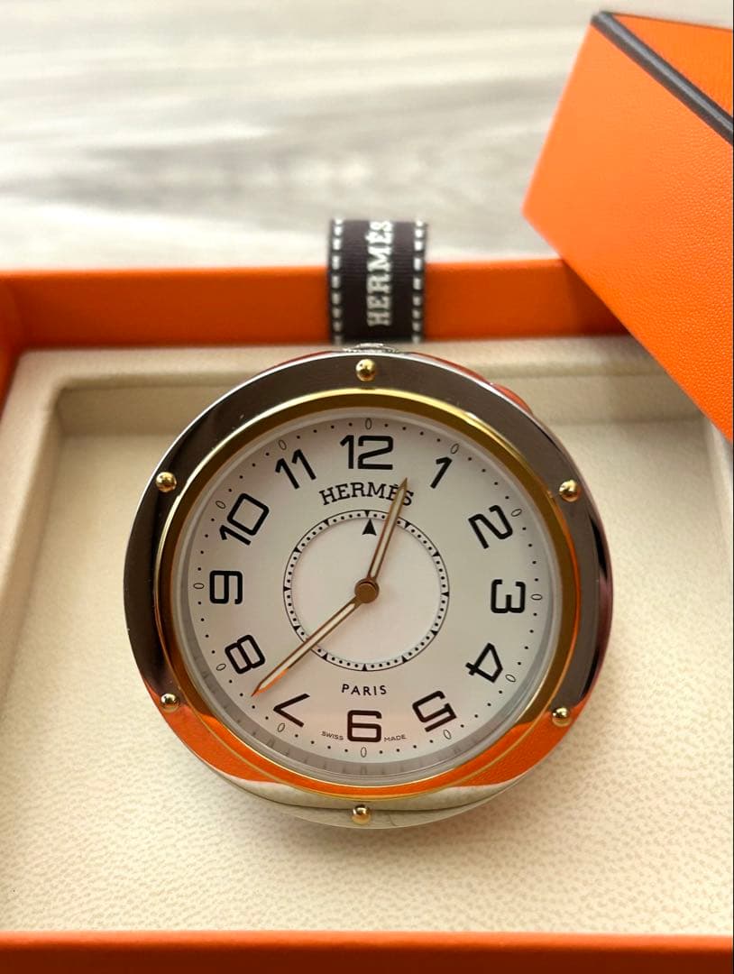 美品☆エルメス HERMES置時計 PE-CL1.540 クリッパー リーベル - メルカリ