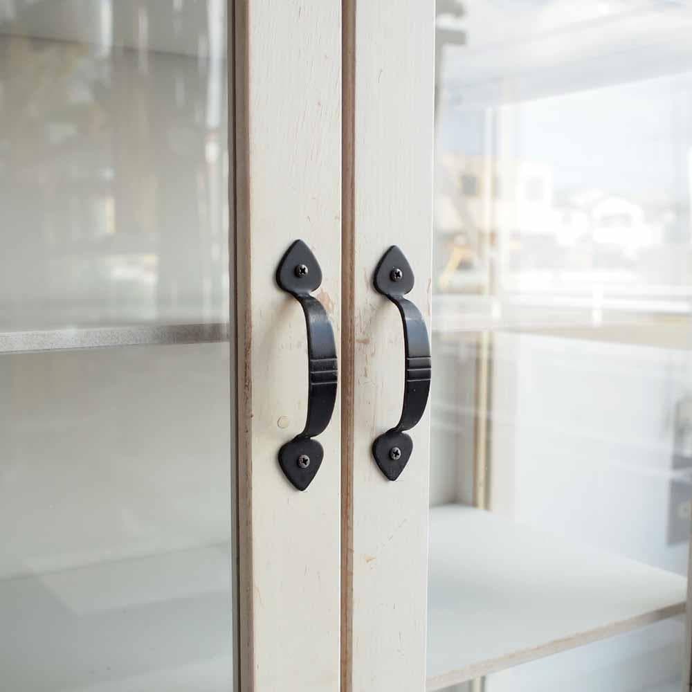 シャビーシック ガラスキャビネット 80cm ZR23327 - メルカリ