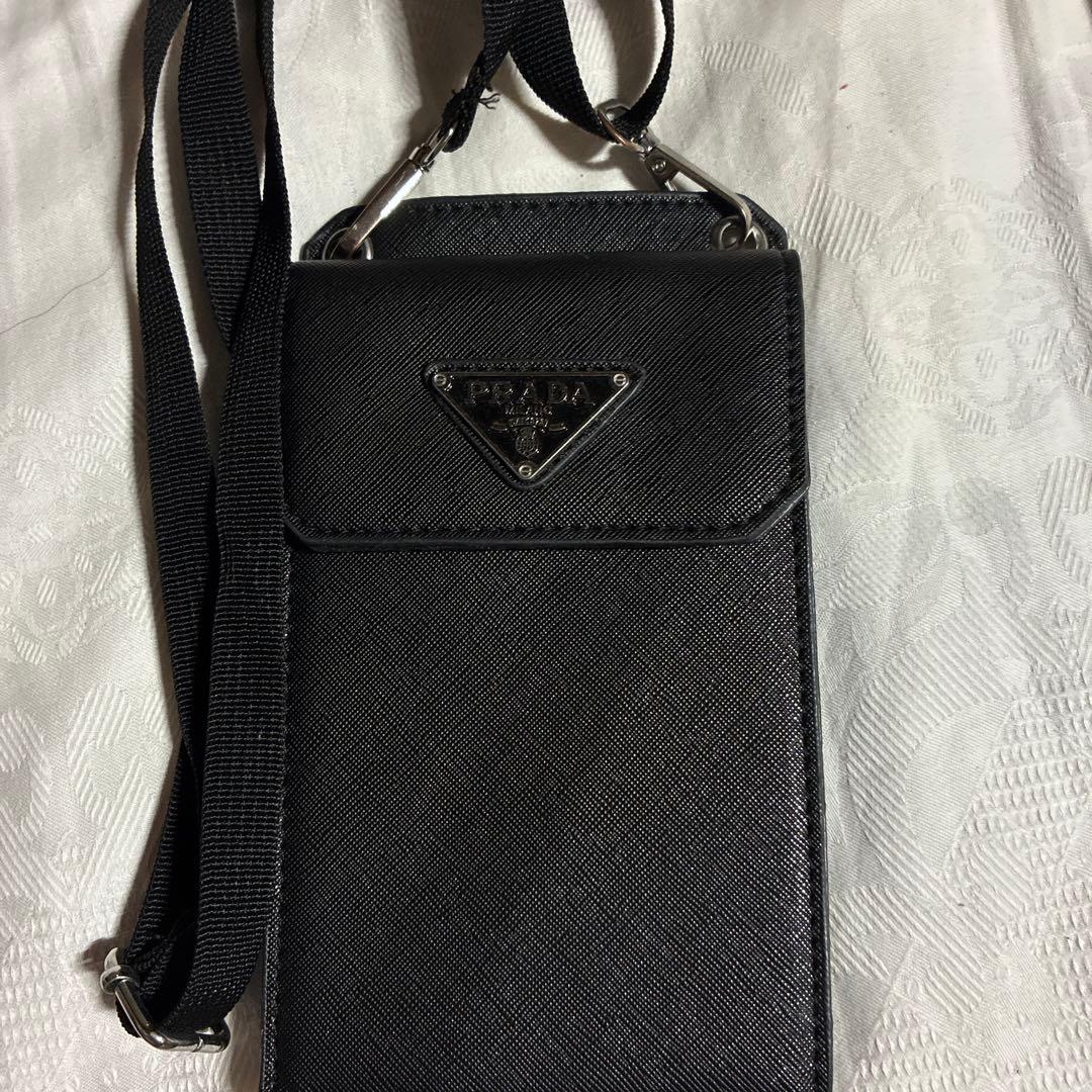 極美品 PRADA スマホショルダーバッグ サコッシュ 三角ロゴ ノベルティ